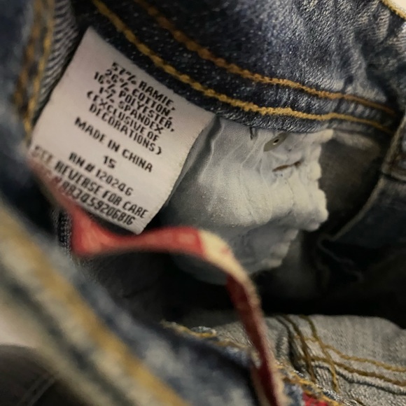 Great Condition Y2K Bongo Denim Bootcut Dirty Wash Jeans size 15 - Picture 5 of 6